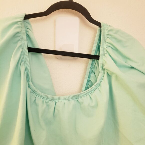 RebDolls Seafoam Green OTS Cotton Blend Ruffled Maxi 5X Runs Small Fits 2x NWT - Picture 5 of 11